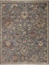 5 x 8 Medium Traditional Silver and Beige Area Rug - Giada