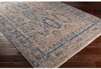 MBL2302-575 5 x 8 Medium Traditional Navy Denim and Cream Area Rug - Mirabel-2