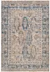 Mirabel 5 x 8 Traditional Navy Denim and Cream Area Rug