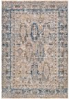 MBL2302-710102 8 x 10 Large Traditional Navy Denim and Cream Area Rug - Mirabel