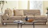 Modern Mocha Brown Left-arm Facing Chaise-Sofa - Austin