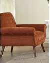 Mid Century Modern Canyon Red Accent Chair - Austin