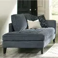 Calista Slate Blue-Gray RAF Chaise
