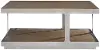 590-021 Clearance Modern Steel Frame Coffee Table with Oak Top - Belvedere
