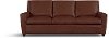 Contemporary Saddle Brown Leather Sofa - Mendoza