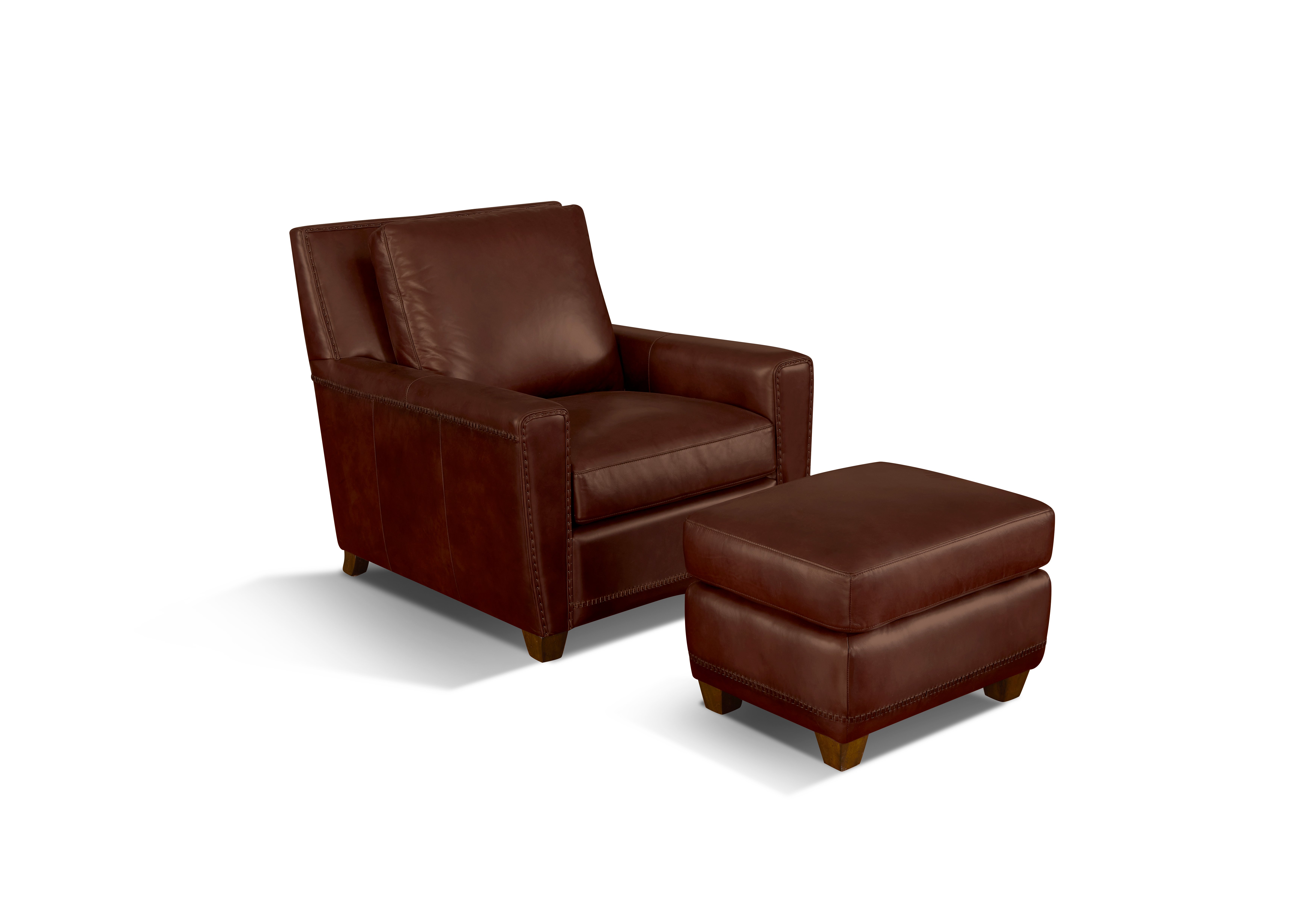 Mendoza Saddle Brown Leather Chair-1