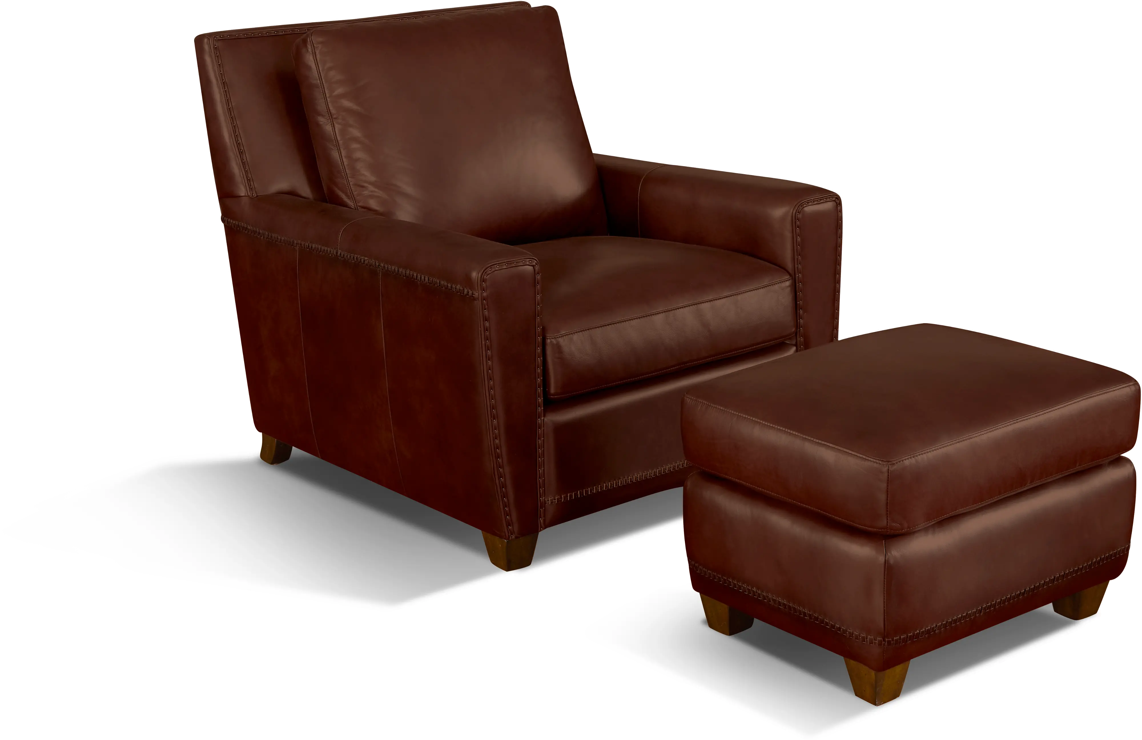Mendoza Saddle Brown Leather Chair-1