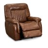 Stampede Brown Leather Power Glider Recliner