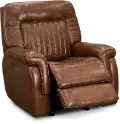 Stampede Brown Leather Power Glider Recliner
