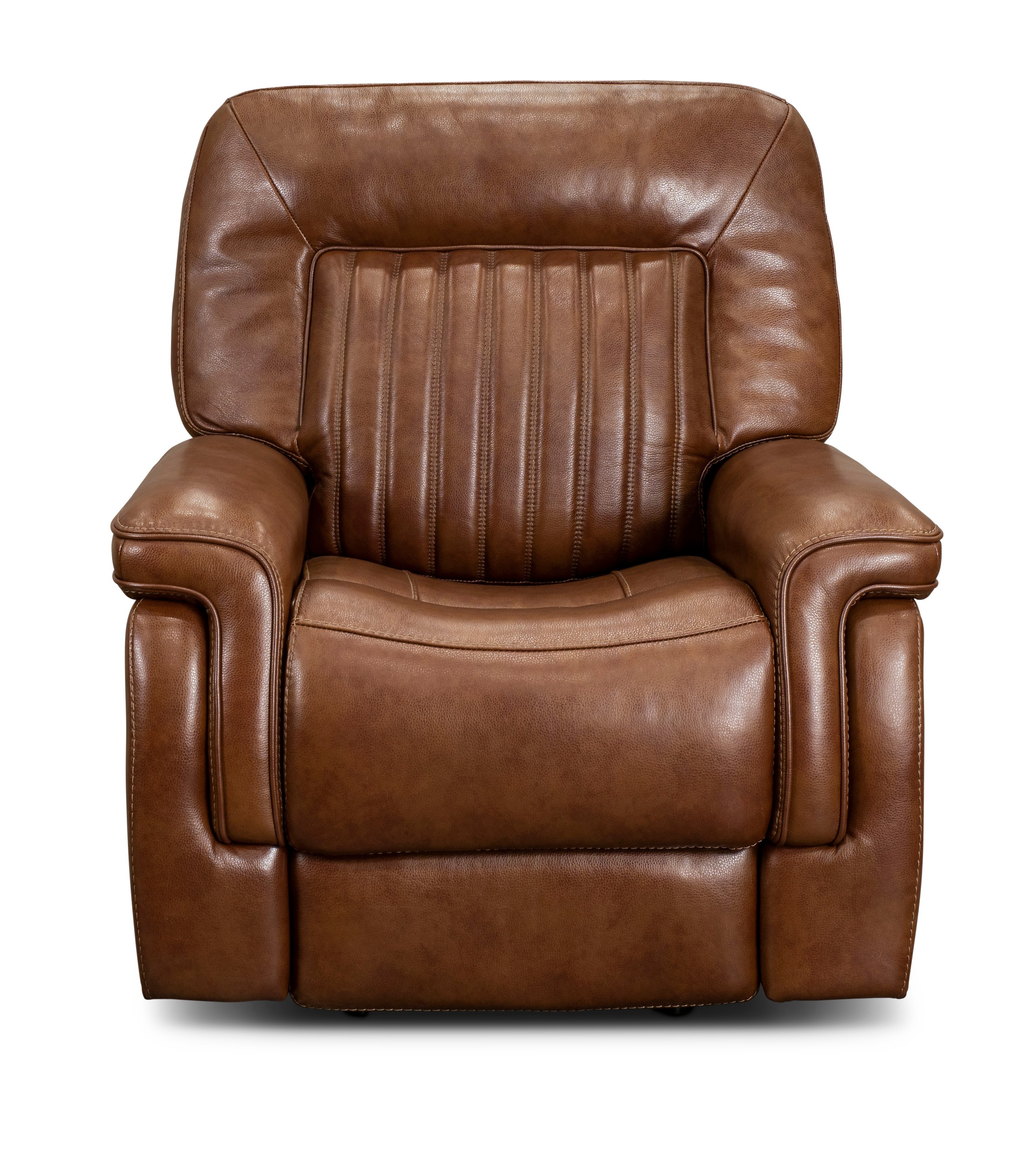 Stampede Brown Leather Power Glider Recliner-3