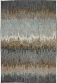 90261-880 Euphoria 5 x 8 Cashel Abyss Blue and Gray Area Rug