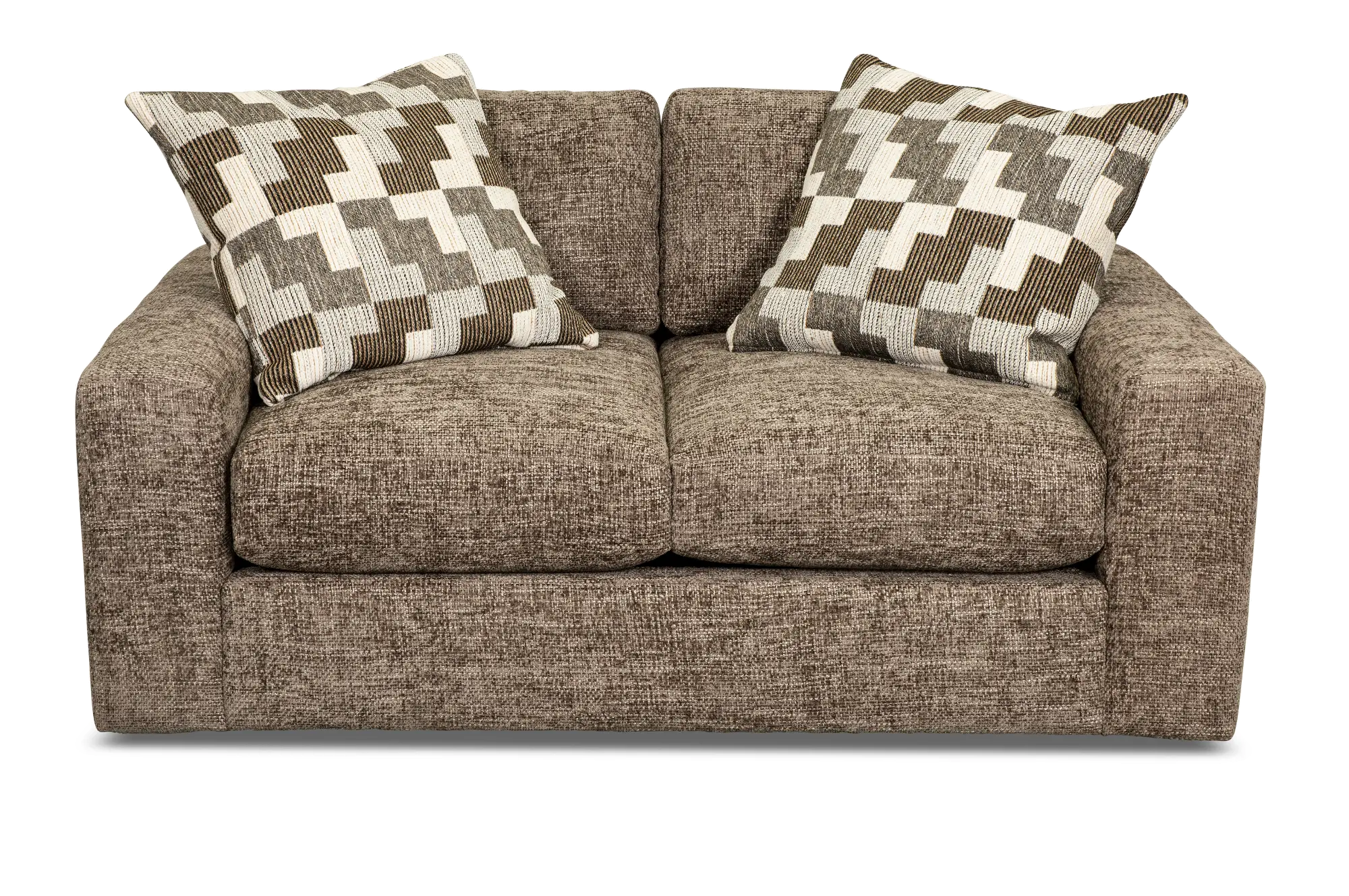 S003320XXX Contemporary Mocha Brown Loveseat - Link-1