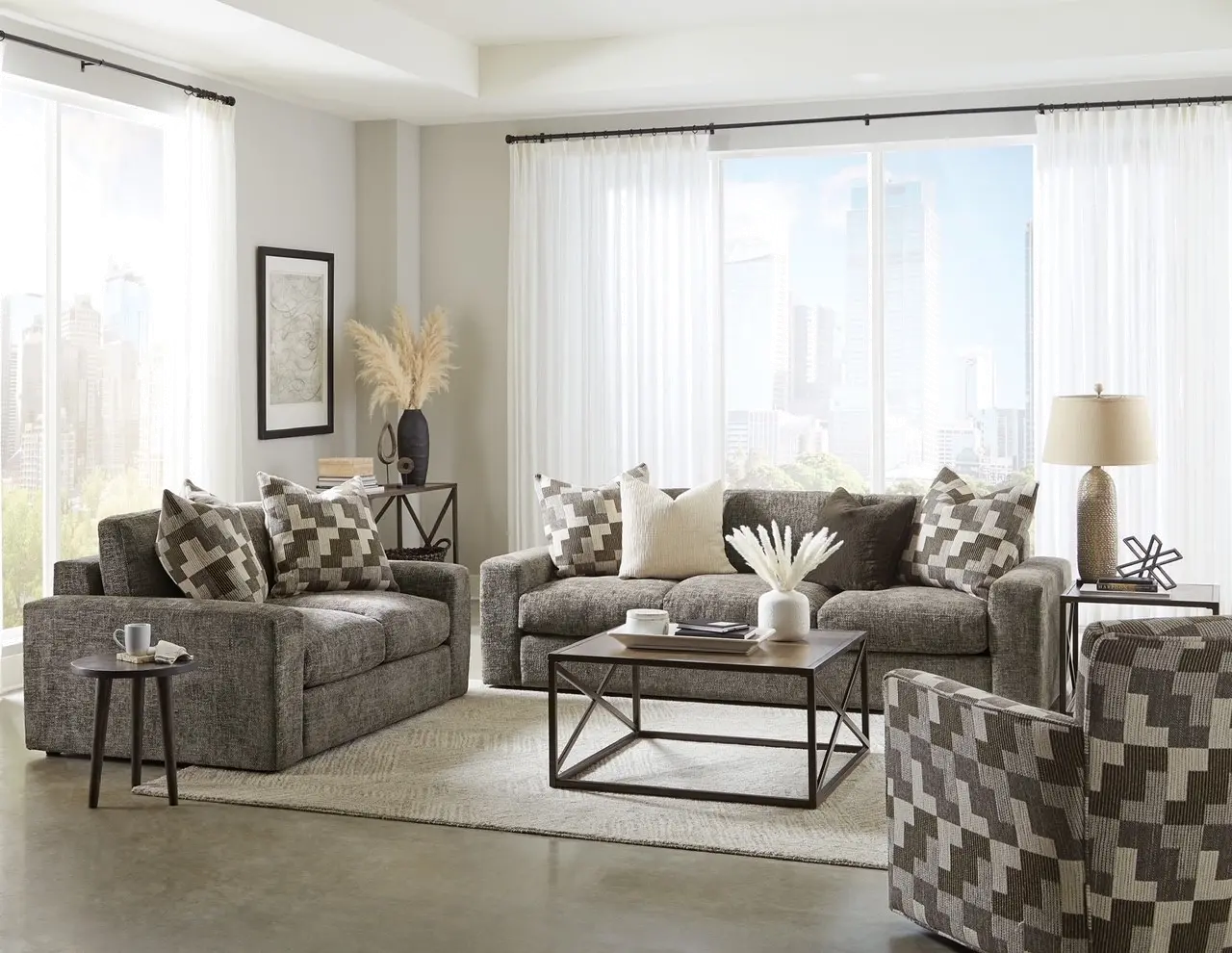 S003320XXX Contemporary Mocha Brown Loveseat - Link-3