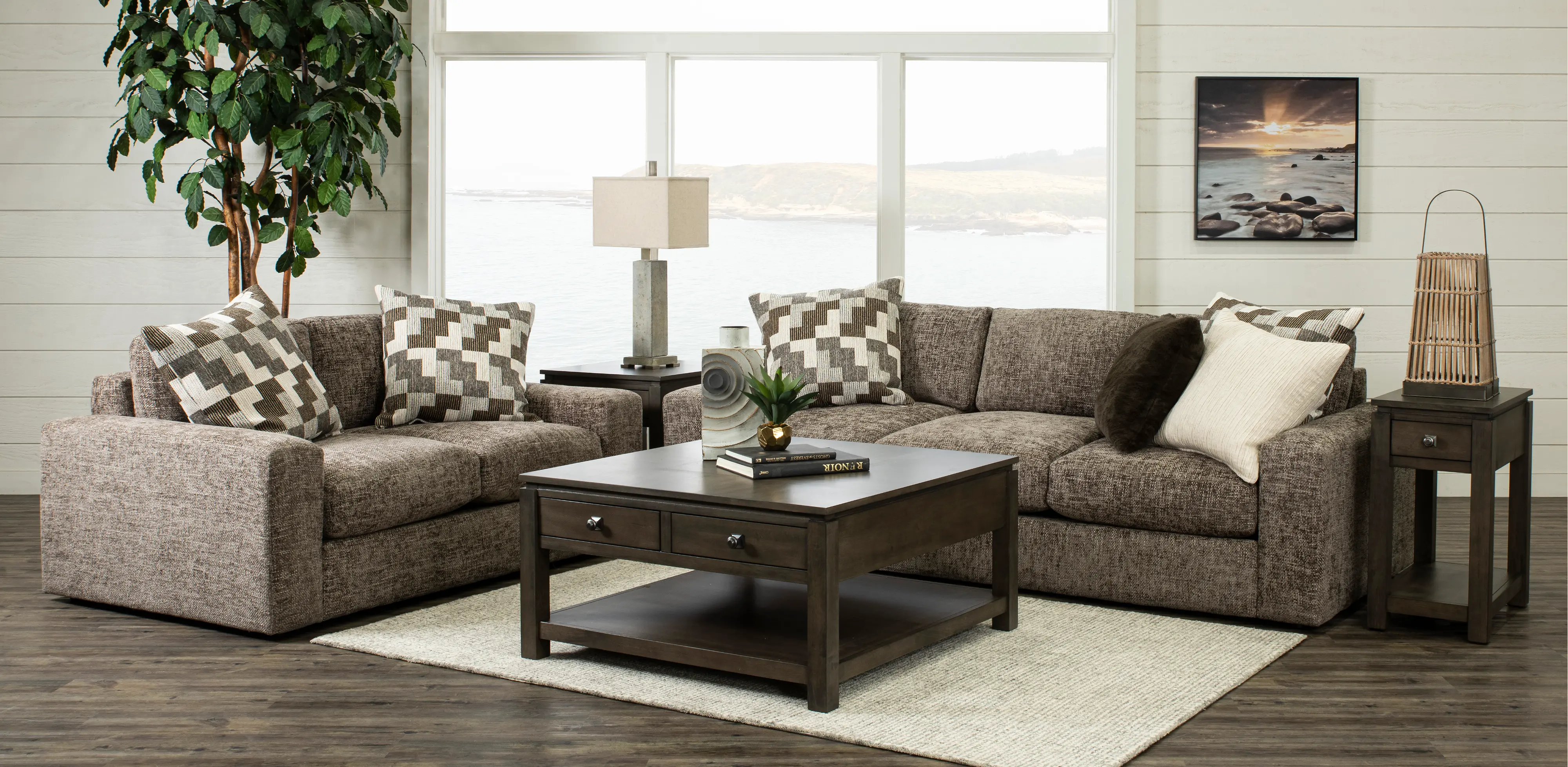 S003320XXX Contemporary Mocha Brown Loveseat - Link-4