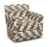 A019016XXX Link Contemporary Brown Geometric Swivel Accent Chair