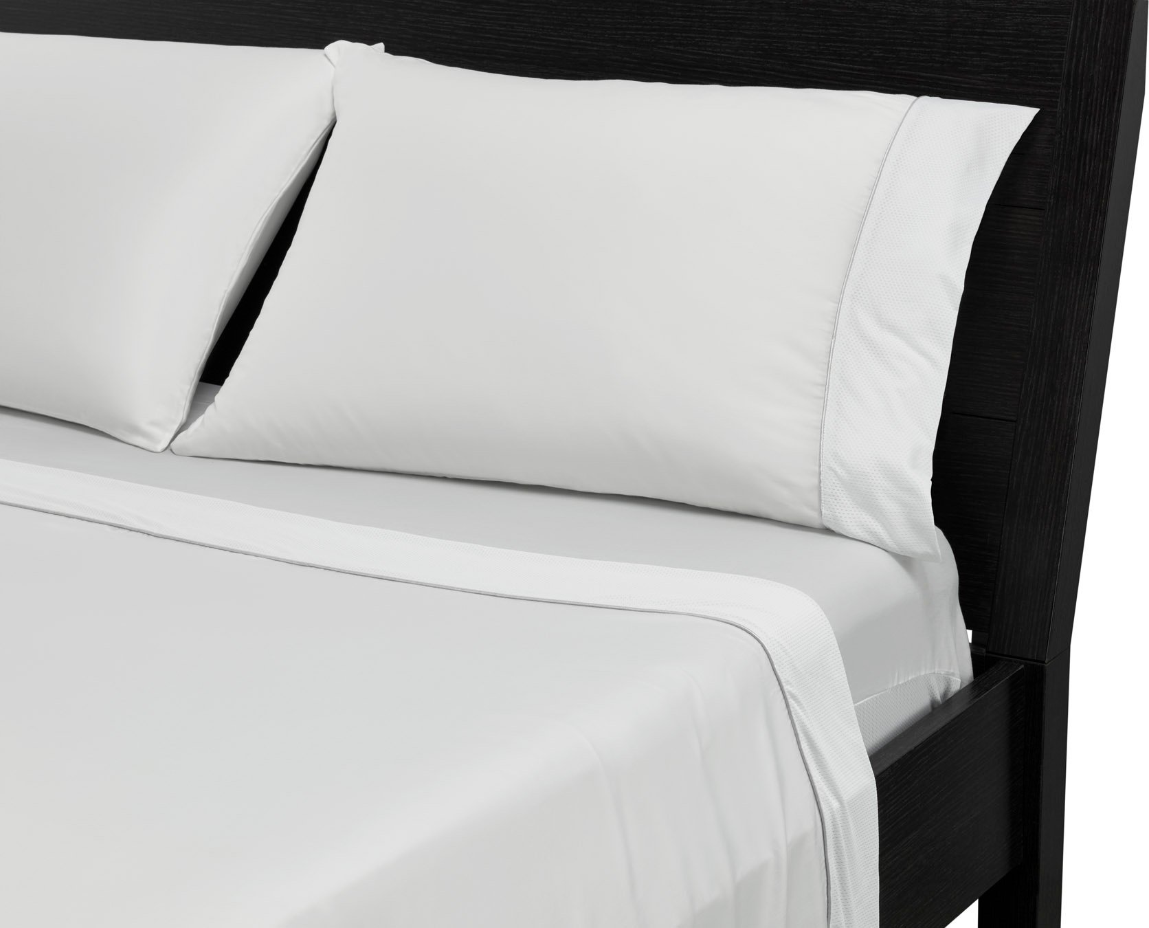 BGS11AMWFQ Bedgear White Microfiber Queen Bed Sheets-2