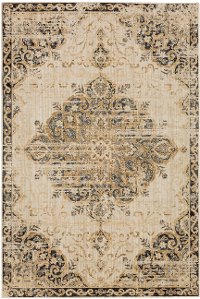 5 x 8 Medium Vesuvius Sand Medallion Area Rug - Alexandria