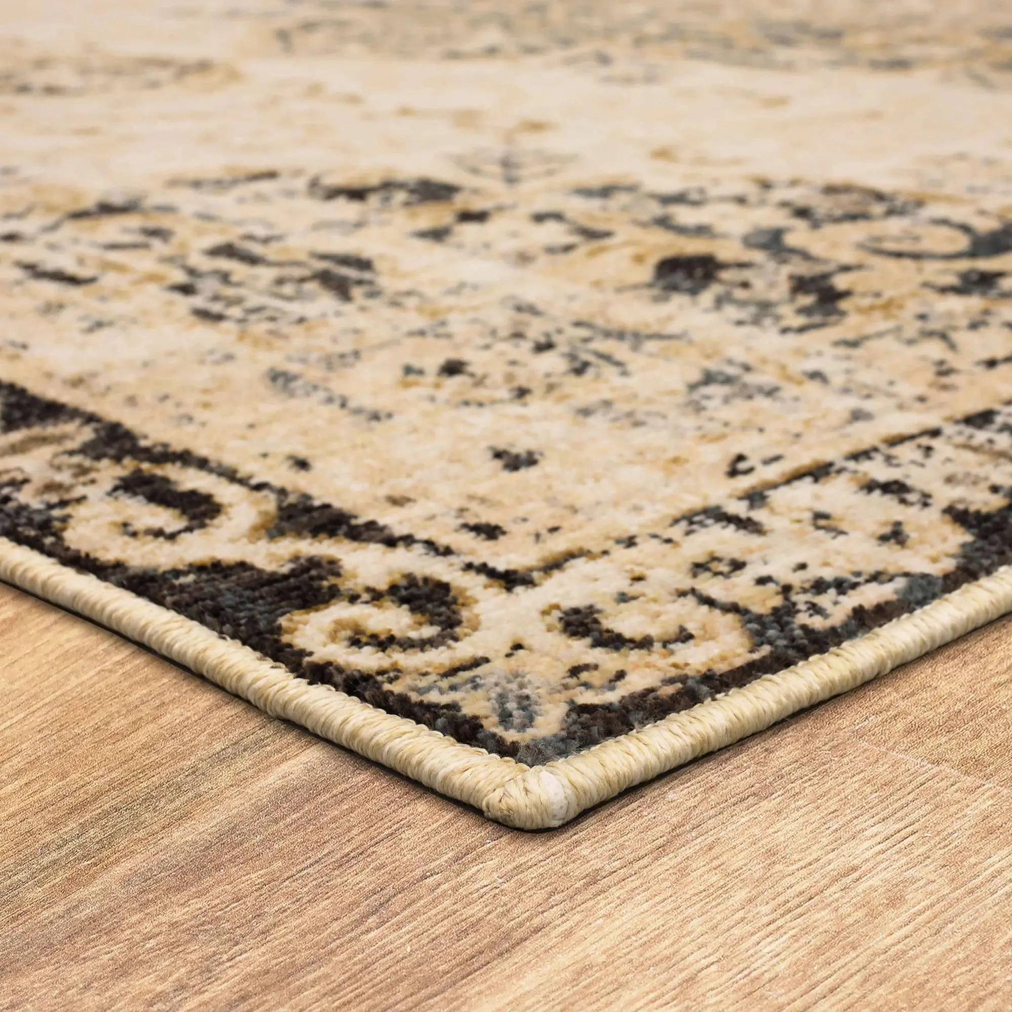 92154-80285 5 x 8 Medium Vesuvius Sand Medallion Area Rug - Alexandria-2