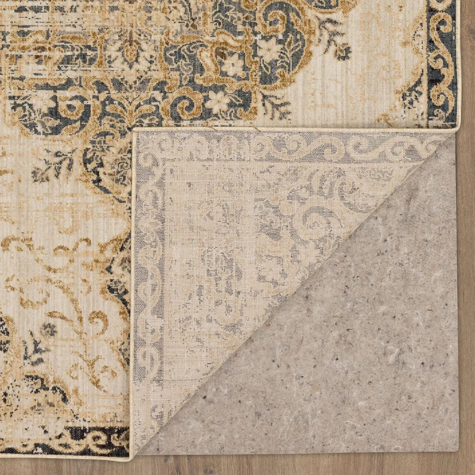 92154-80285 5 x 8 Medium Vesuvius Sand Medallion Area Rug - Alexandria-3
