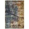 5 x 8 Medium Contemporary Blue and Gold Area Rug - Venice