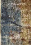 Venice 5 x 8 Contemporary Blue and Gold Area Rug