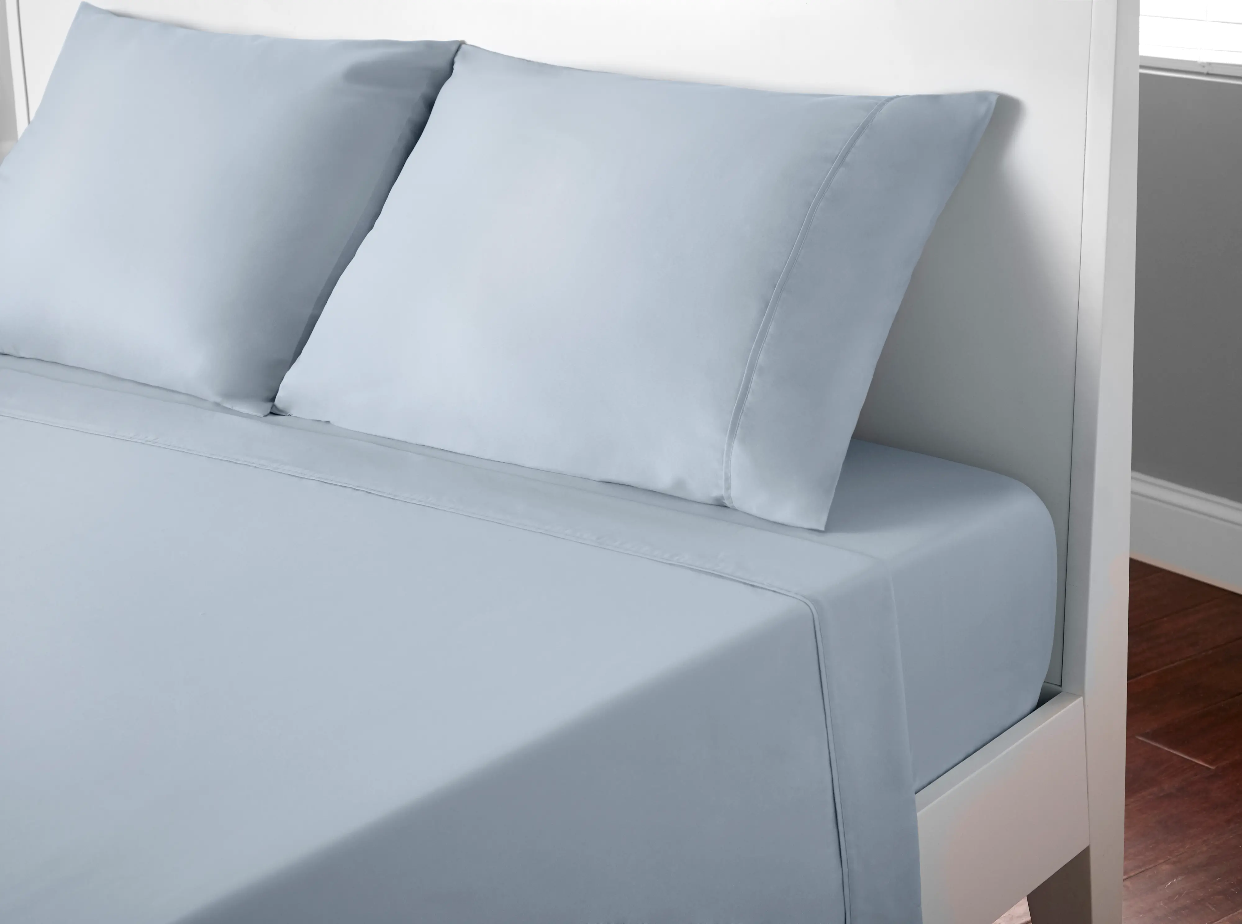 S11TBMW14 Bedgear Gray Blue Microfiber Cal-King Bed Sheets-1