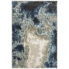 5 x 8 Medium Abstract Blue and Beige Area Rug - Venice
