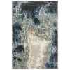 5 x 8 Medium Abstract Blue and Beige Area Rug - Venice