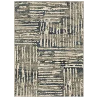 5 x 7 Medium Beige Abstract Striped Area Rug - Carson