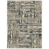 8 x 10 Large Beige Abstract Striped Area Rug - Carson