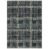 5 x 7 Medium Blue and Ivory Casual Area Rug - Carson