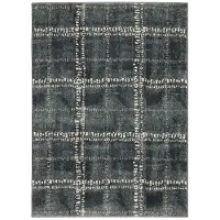 8 x 10 Large Blue and Ivory Casual Area Rug - Carson