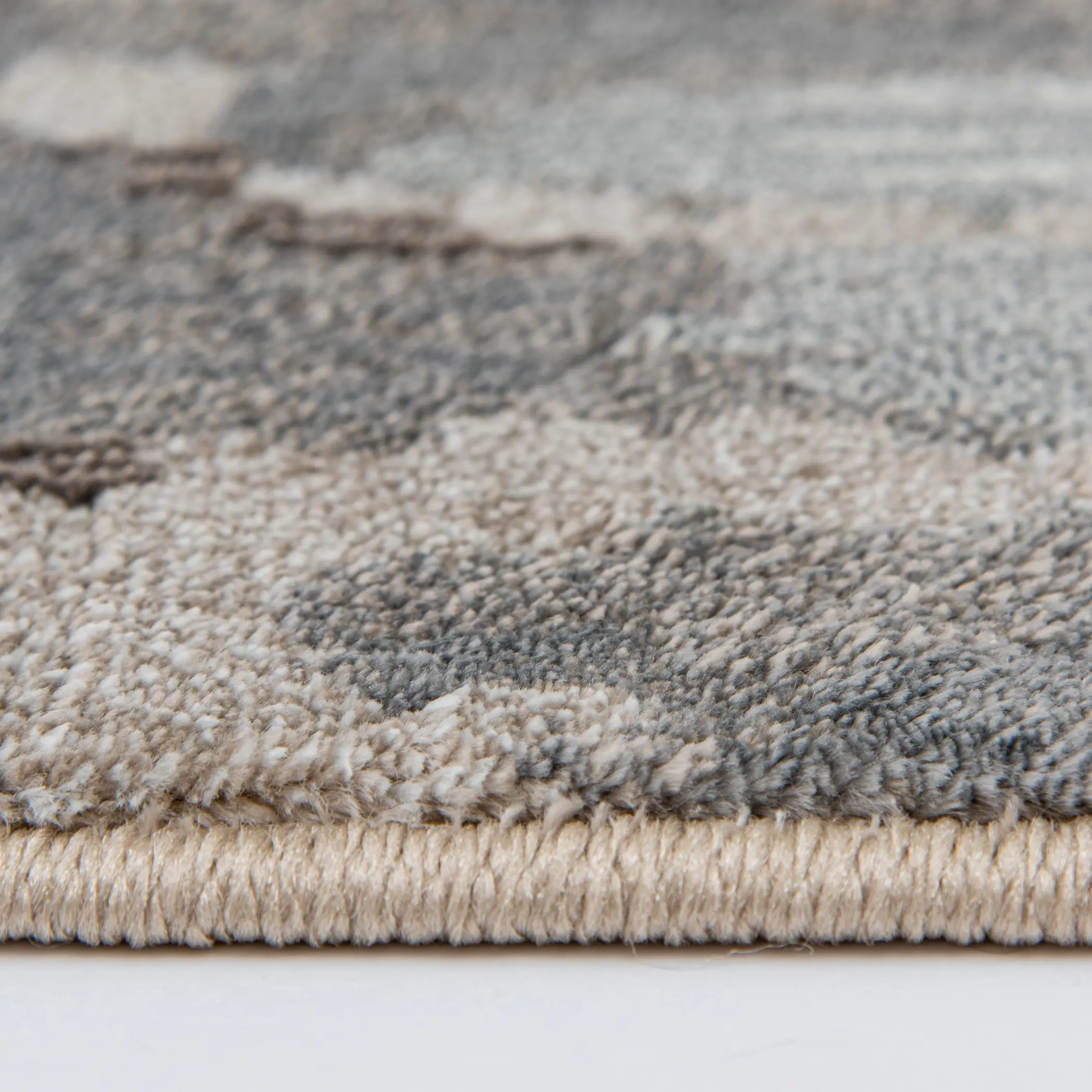 5 x 8 Medium Abstract Gray and Gold Area Rug - Adore-3