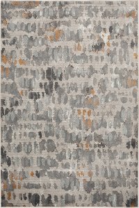 8 x 10 Large Abstract Gray and Gold Area Rug - Adore