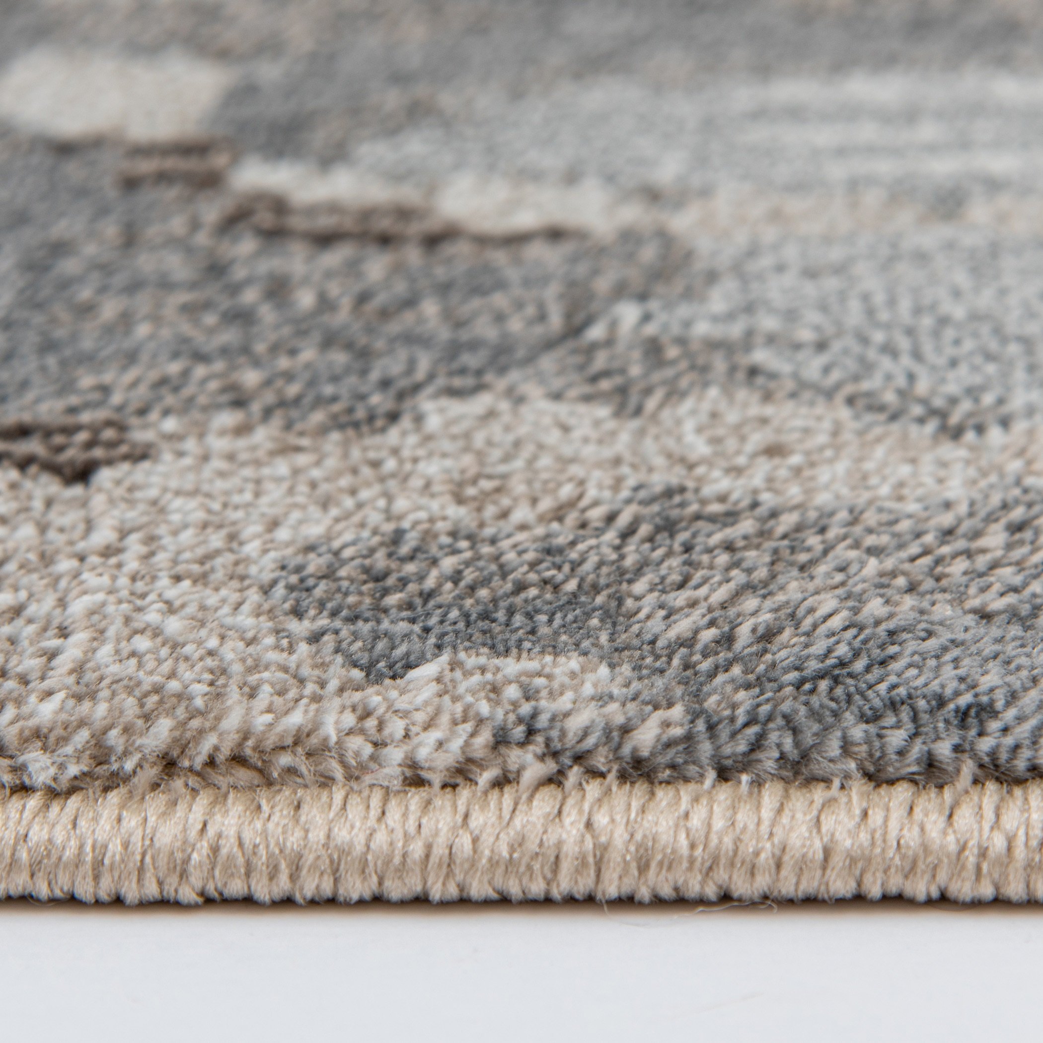8 x 10 Large Abstract Gray and Gold Area Rug - Adore-3