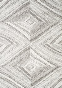 5 x 8 Medium Gray and Cream Geometric Area Rug - Sable