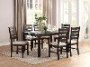 Transitional Dark Brown 7 Piece Dining Room Set - Blair Farm