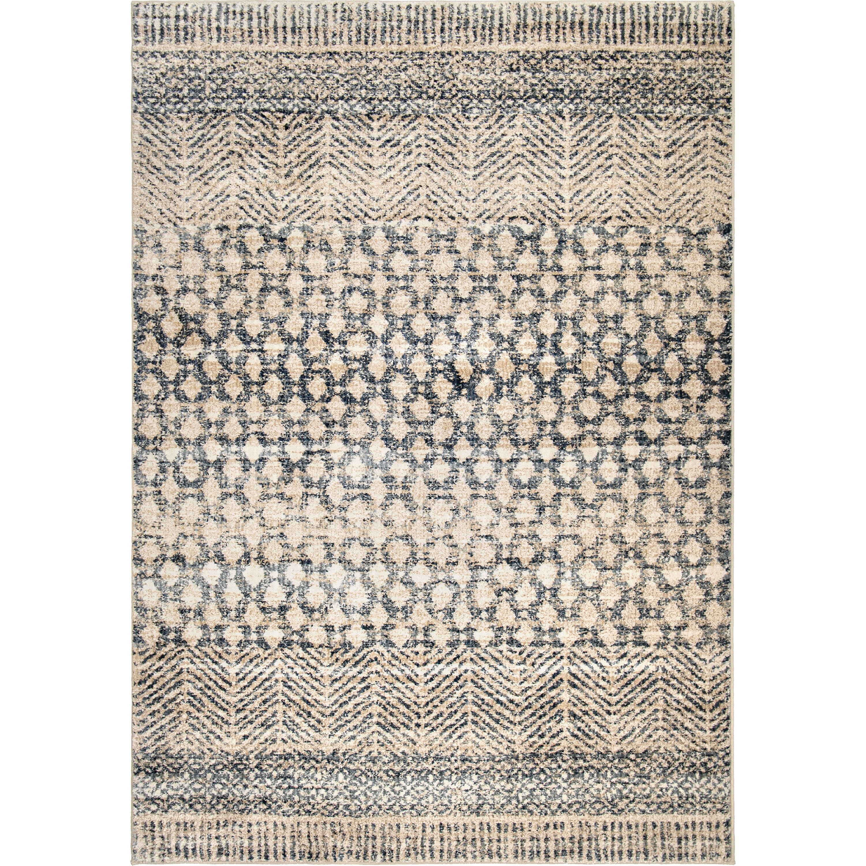 8225-5X8 5 x 8 Medium Arrowhead Light Blue and Beige Area Rug - Adagio-1