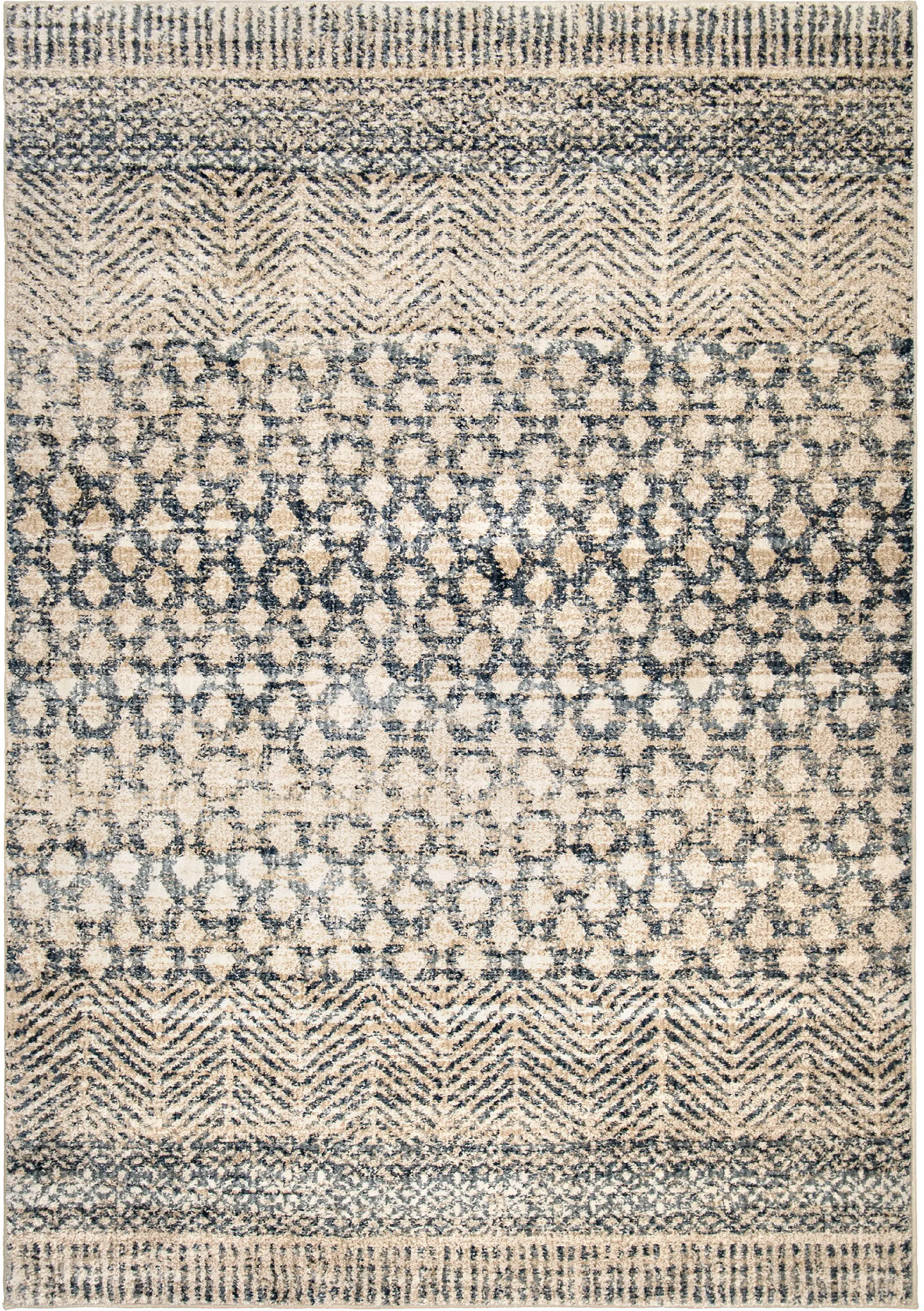 8225-5X8 5 x 8 Medium Arrowhead Light Blue and Beige Area Rug - Adagio-1