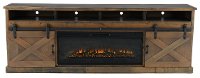 Rustic 94 Inch Fireplace TV Stand - Farmhouse