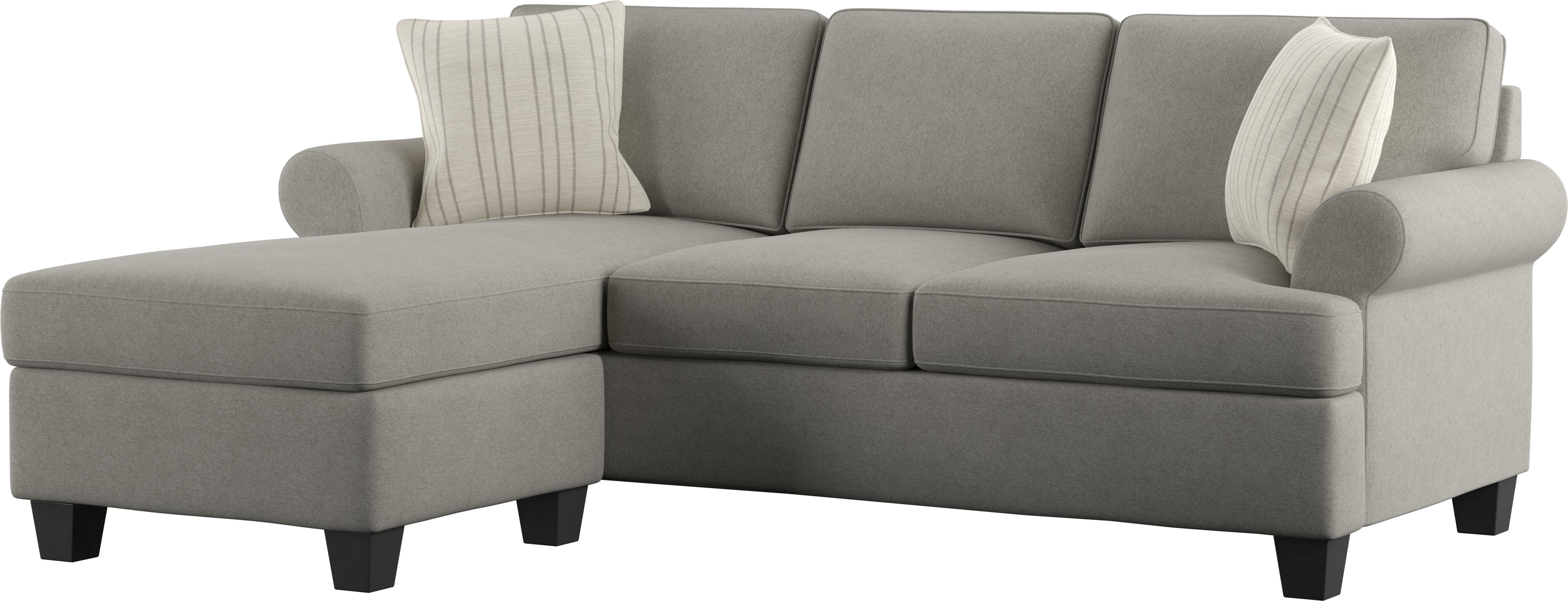Fossil Light Gray Queen Sofa Bed with Chaise - Tranquility-1