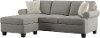 Fossil Light Gray Queen Sofa Bed with Chaise - Tranquility