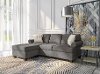 Slate Dark Gray Queen Sofa Bed with Chaise - Tranquility