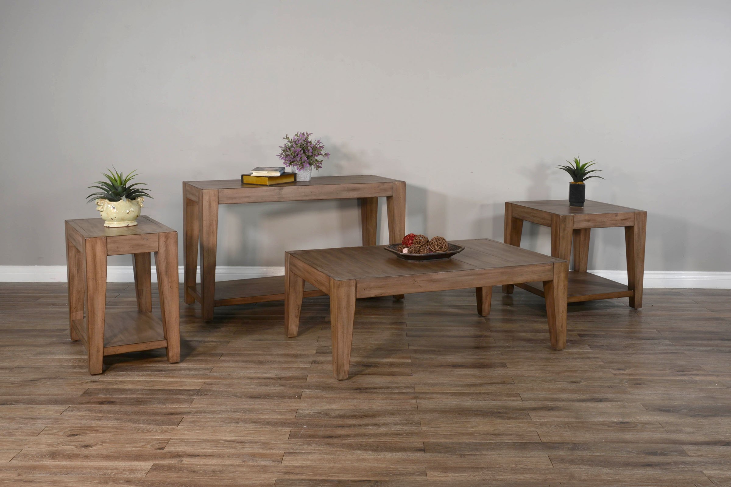 Transitional Brown End Table - Doe Valley-2