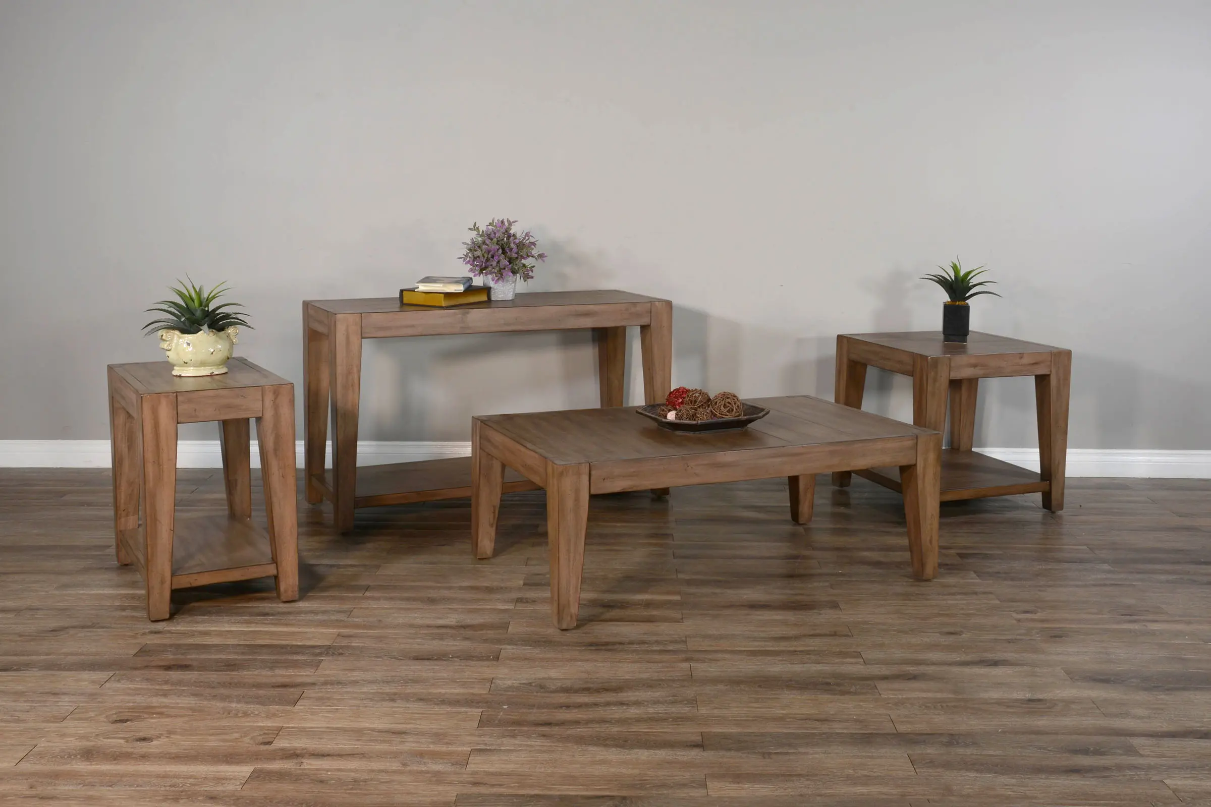 Transitional Brown End Table - Doe Valley-2