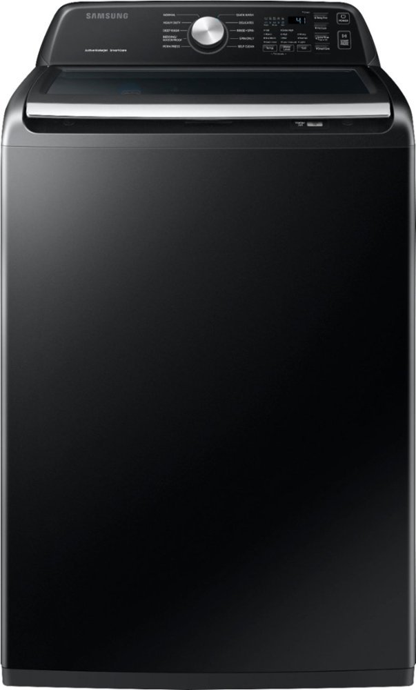 WA44A3405AV Samsung High-Efficiency Top Load Washer with ActiveWave Agitator and Active WaterJet - Brushed Black 4.4 cu. ft.-1