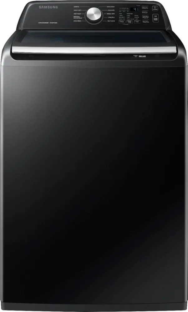 WA44A3405AV Samsung High-Efficiency Top Load Washer with ActiveWave Agitator and Active WaterJet - Brushed Black 4.4 cu. ft.-1