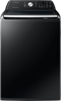 WA44A3405AV Samsung High-Efficiency Top Load Washer with ActiveWave Agitator and Active WaterJet - Brushed Black 4.4 cu. ft.