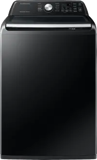 WA44A3405AV Samsung High-Efficiency Top Load Washer with ActiveWave Agitator and Active WaterJet - Brushed Black 4.4 cu. ft.