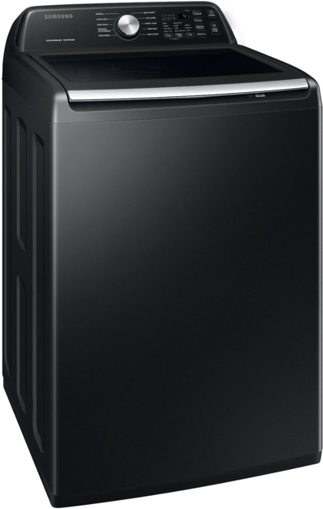 WA44A3405AV Samsung High-Efficiency Top Load Washer with ActiveWave Agitator and Active WaterJet - Brushed Black 4.4 cu. ft.-2